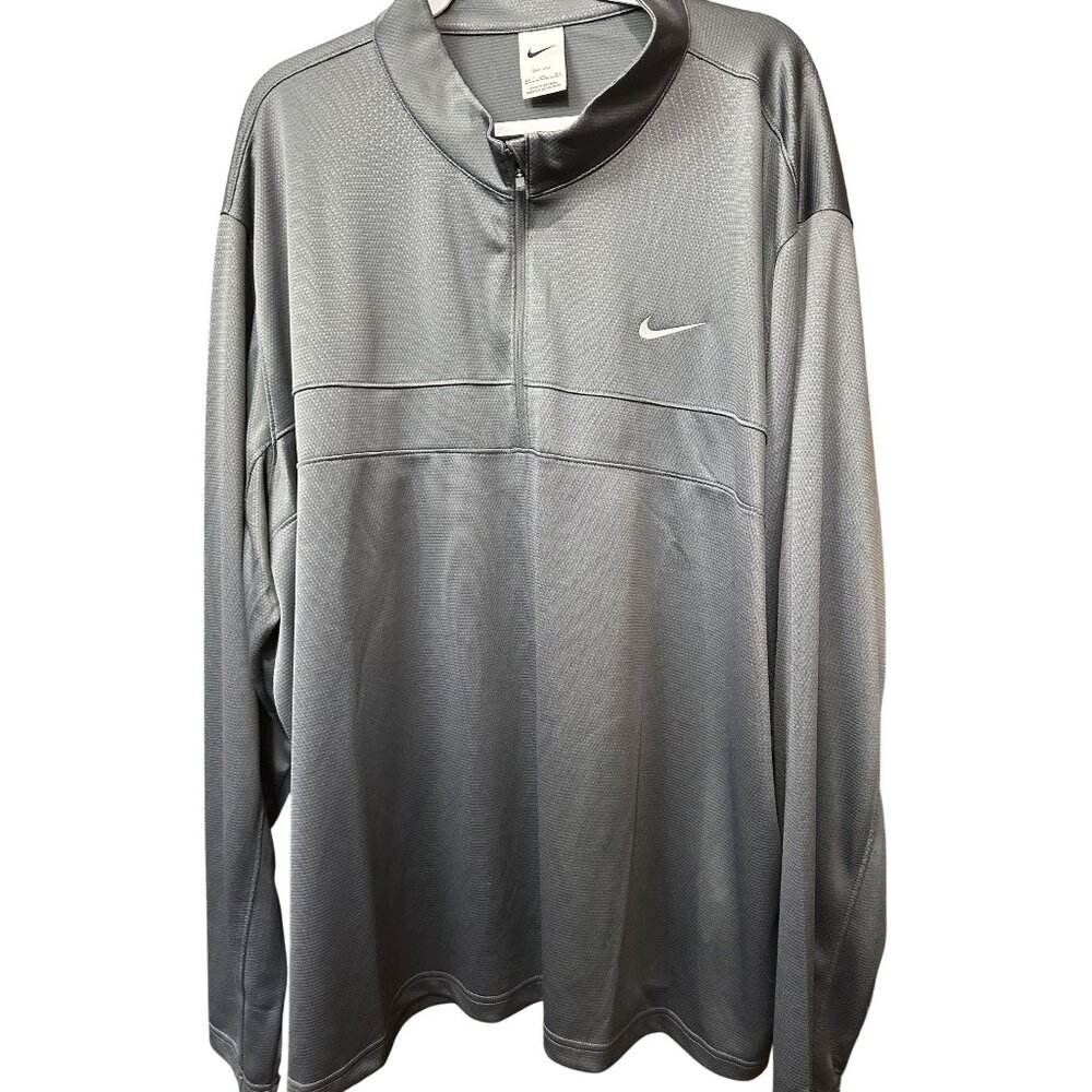Nike Dri-Fit Mens 1/4 Zip Performance Pullover 4XL Gray